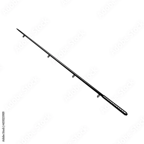 Fototapeta fishing rod silhouette,fishing hook,fishing rod