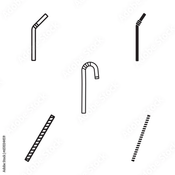 Obraz straw icon vector
