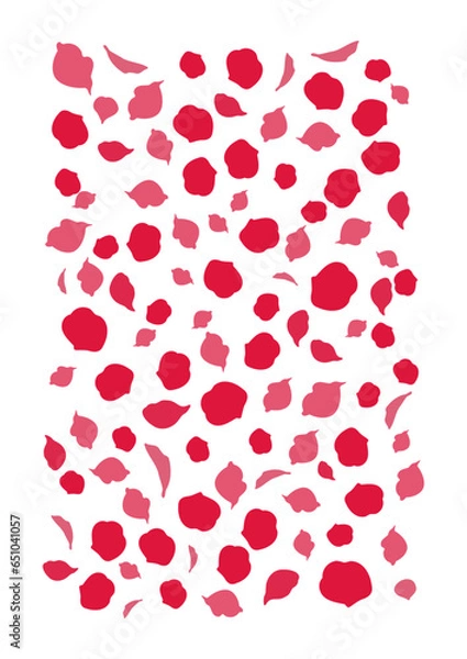 Obraz 散りばめられたバラの花びら