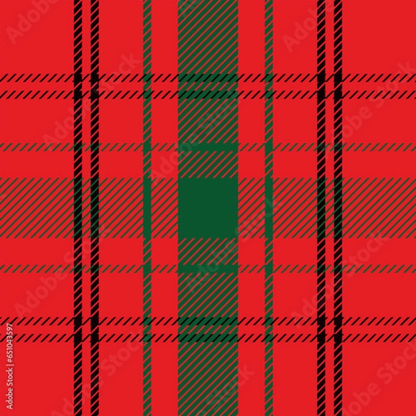 Obraz Christmas backgrounds in rustic style. Red black Christmas tartan, vector patterns of fabric texture of a flannel shirt in the style of a lumberjack. Design for packaging.