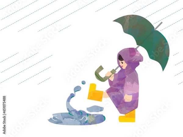 Obraz 梅雨　子供