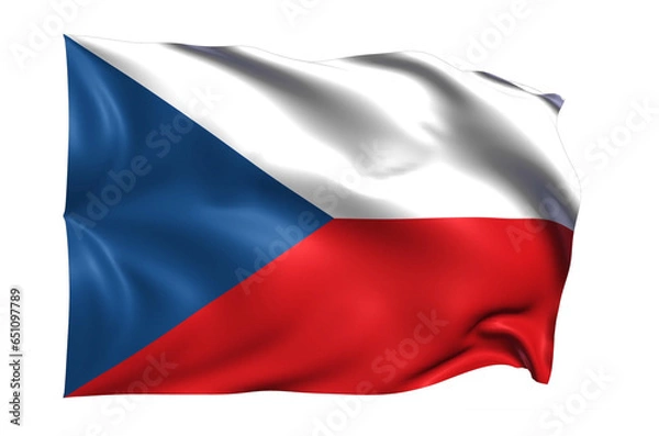 Obraz Chech Republic Flag on transparent Background