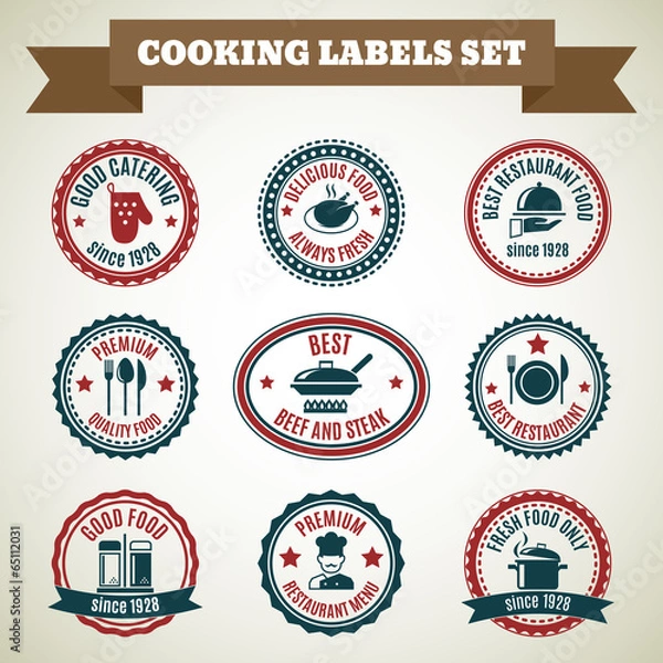 Obraz Cooking chef labels