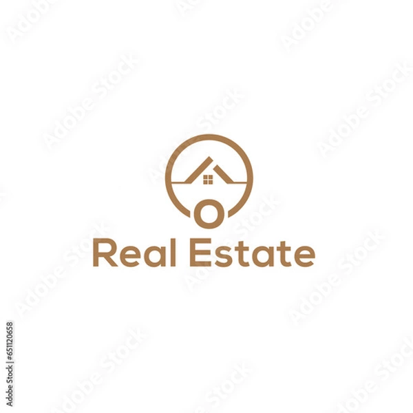 Obraz New O Real estate logo vector
