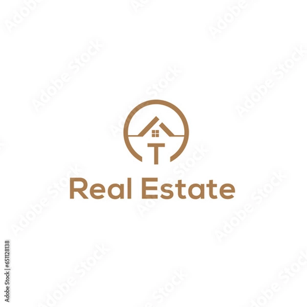Obraz  New T Real estate logo vector