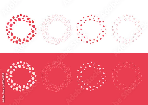 Obraz 華やかなバラの囲み枠・フキダシ