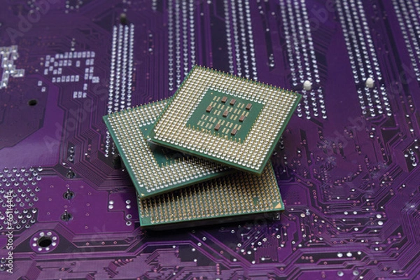 Obraz processors on the motherboard