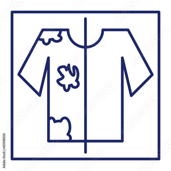 Fototapeta The laundry icon is an icon that represents the activity of washing clothes. Usually this icon consists of a clear and easily recognizable image of a washing machine or a pile of clothes.