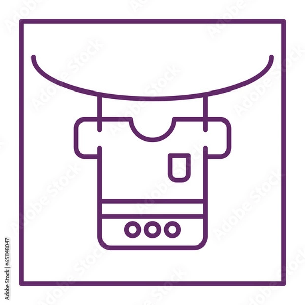 Fototapeta The laundry icon is an icon that represents the activity of washing clothes. Usually this icon consists of a clear and easily recognizable image of a washing machine or a pile of clothes.