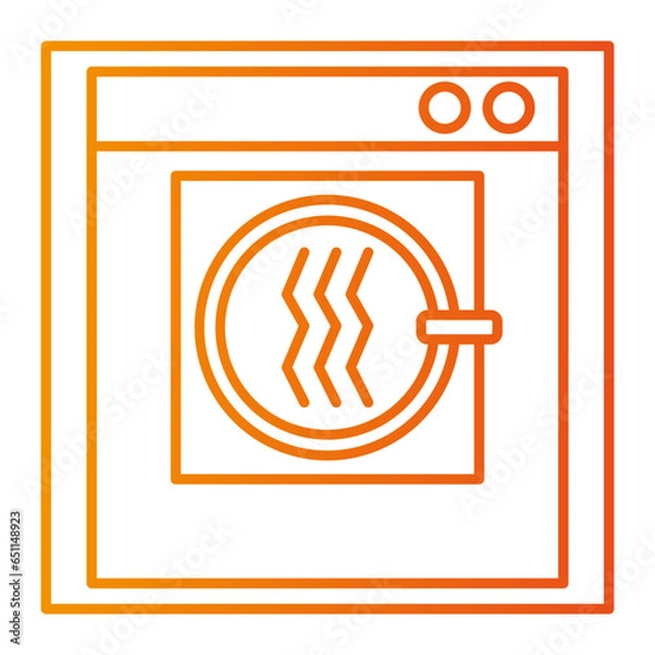 Fototapeta The laundry icon is an icon that represents the activity of washing clothes. Usually this icon consists of a clear and easily recognizable image of a washing machine or a pile of clothes.