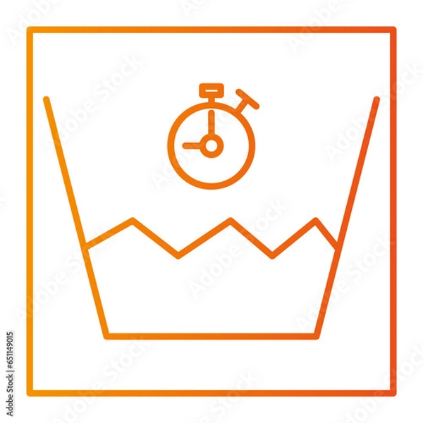 Fototapeta The laundry icon is an icon that represents the activity of washing clothes. Usually this icon consists of a clear and easily recognizable image of a washing machine or a pile of clothes.