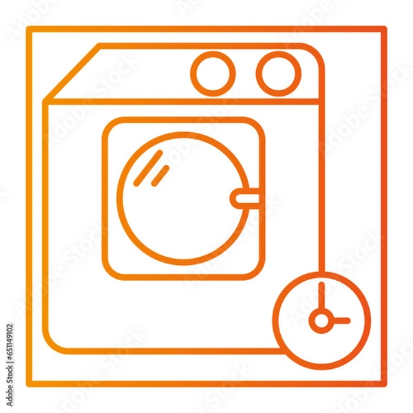 Fototapeta The laundry icon is an icon that represents the activity of washing clothes. Usually this icon consists of a clear and easily recognizable image of a washing machine or a pile of clothes.