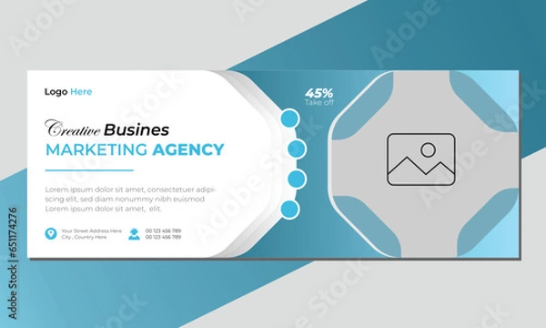 Fototapeta A simple, modern, flat & clean E-signature design that will be perfect for your company e-mail signature or even just for personal e-signature.