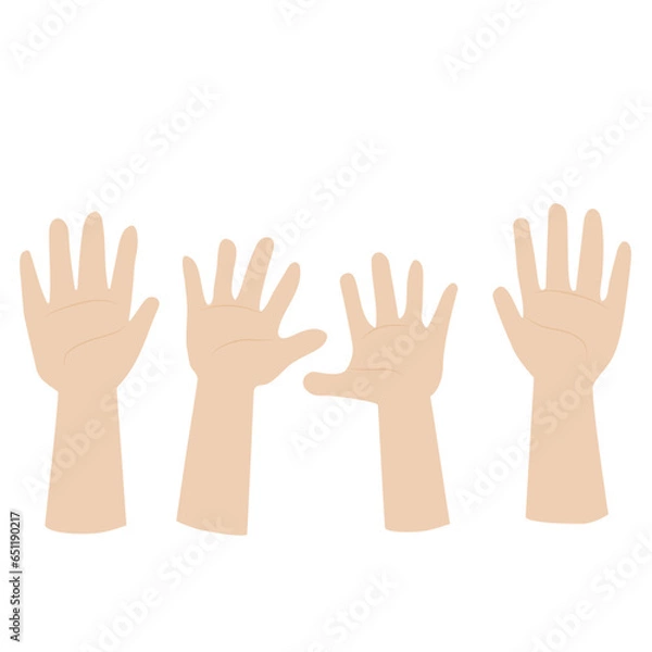 Fototapeta counting hands isolated on white background