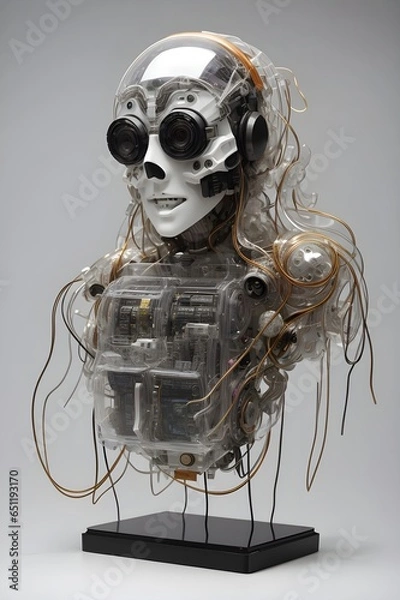 Fototapeta Cassette Futurism Unveiled The Ghost in the Retro Machine Generative AI




