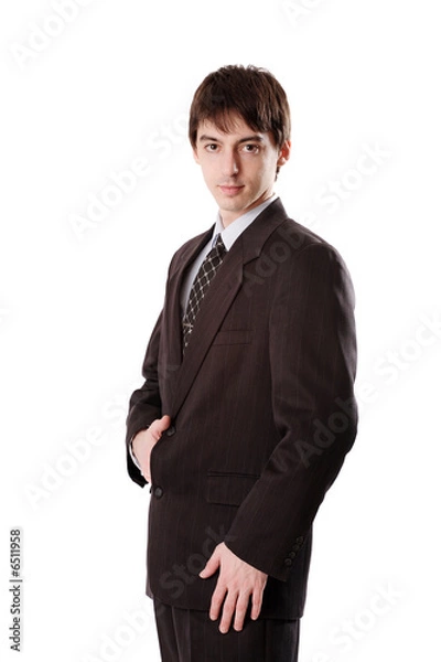 Obraz Young man in dark suit