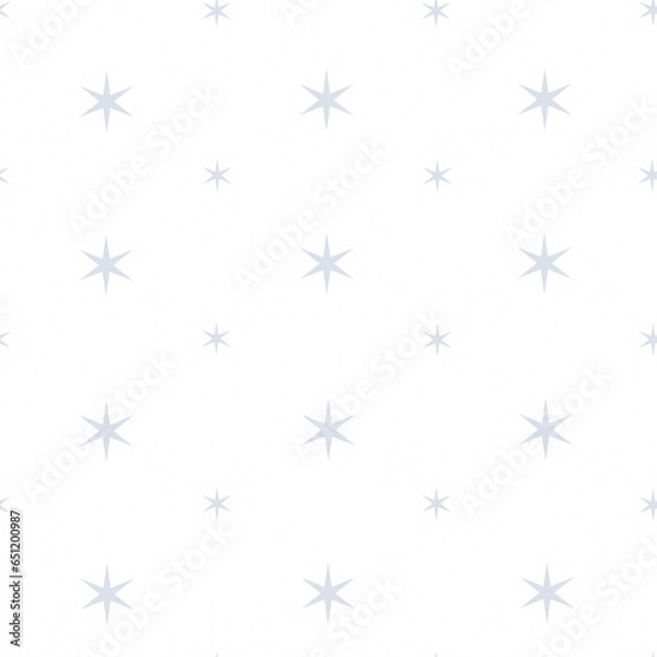 Obraz Seamless pattern with stars. Festive pattern with stars on a white background. Printing on textiles, clothing, packaging paper