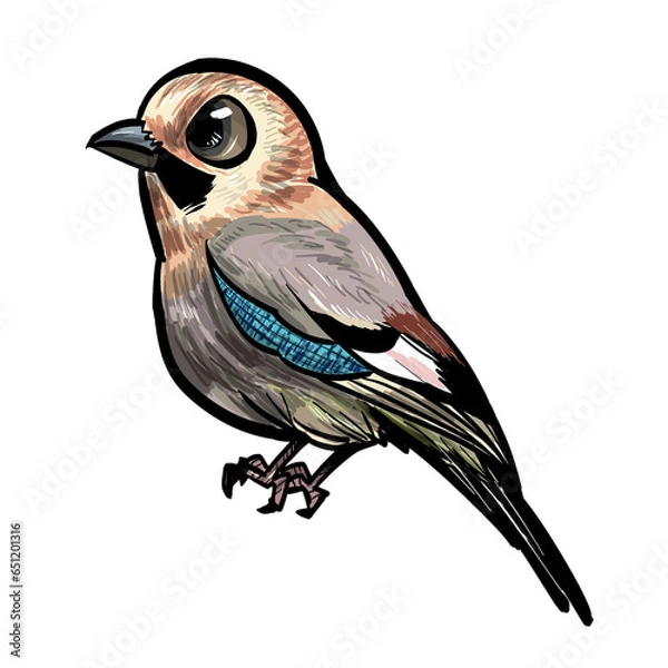 Obraz blue jay on a branch