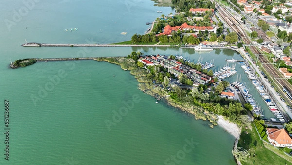 Obraz aerial view of beach balaton