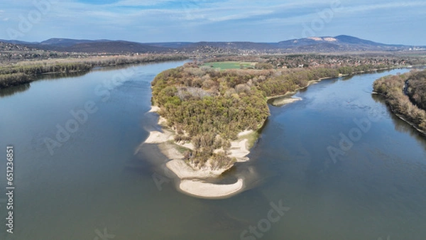Obraz lake and mountains and river