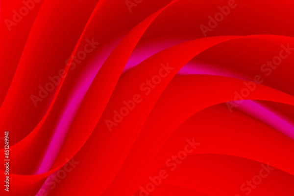 Fototapeta vivid red colored fluid Abstract Wave Shape  background