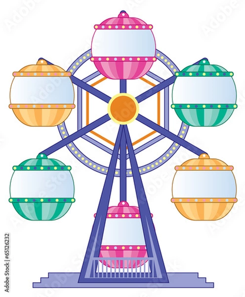 Obraz Ferris wheel - Illustration