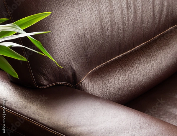 Obraz Leather Sofa with Plant