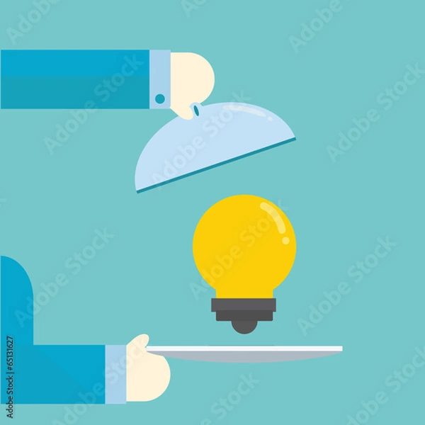 Obraz Serving an idea. ,vector,illustration.