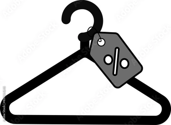 Fototapeta vector illustration of hanger on transparent background