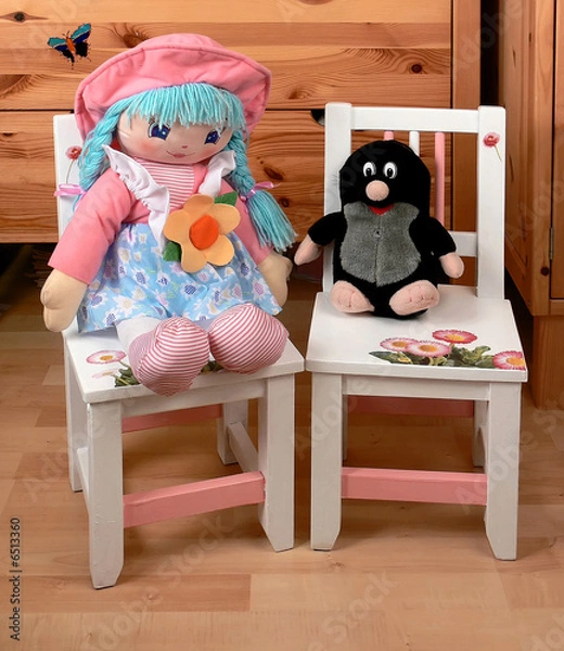 Fototapeta Chairs and baby dummies