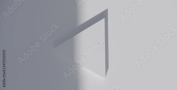 Obraz Aesthetic minimalist platform for product display. 3D, rendering, visualization.