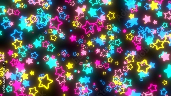 Fototapeta 星 VJ ポップ パステルカラー カラフル ネオン [別Verあり]