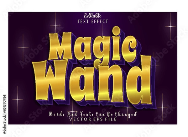 Fototapeta Magic Wand Editable Text Effect Emboss Modern Style
