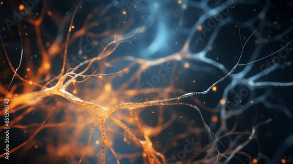 Obraz Neural Synapses in Human Brain: The Intersection of Neuroscience and AI