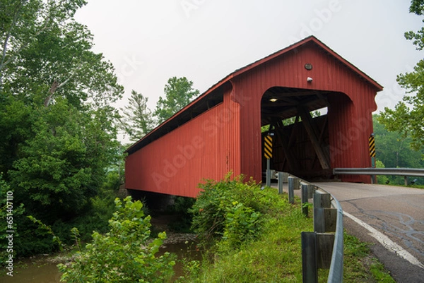 Fototapeta Stonelick Covered Bridge in Clermont County, Ohio