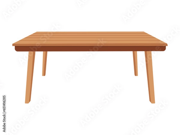 Obraz Empty wood table on white background
