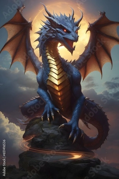 Fototapeta Dragoncore Wraith The Ethereal Fusion of Ghost and Dragon Generative AI




