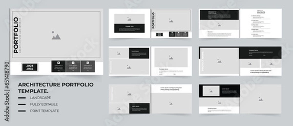 Fototapeta Company portfolio or Architecture portfolio template design