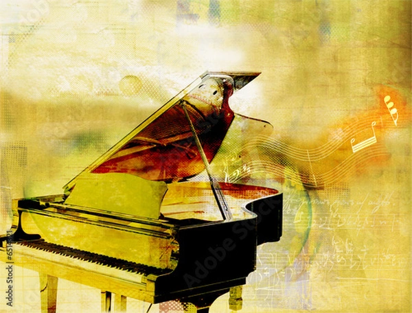Fototapeta golden piano background