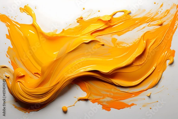 Fototapeta yellow orange paint splash