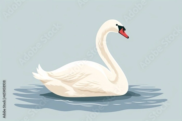 Obraz A cartoon graphic of a swan or duck