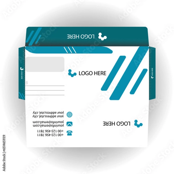 Obraz Vector corporate envelope design template.

