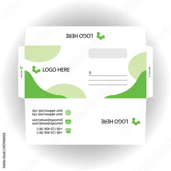 Obraz Vector corporate envelope design template.
