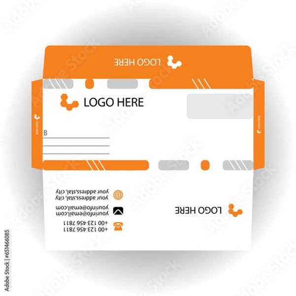Obraz Vector corporate envelope design template.
