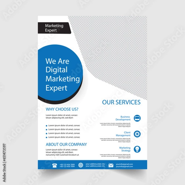 Obraz Free vector corporate business flyer template
