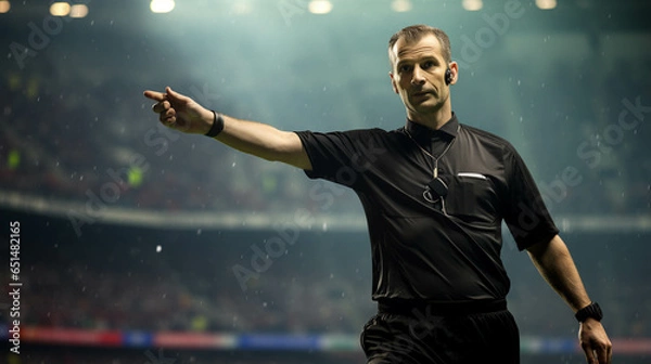 Obraz Referee working. Generative AI.