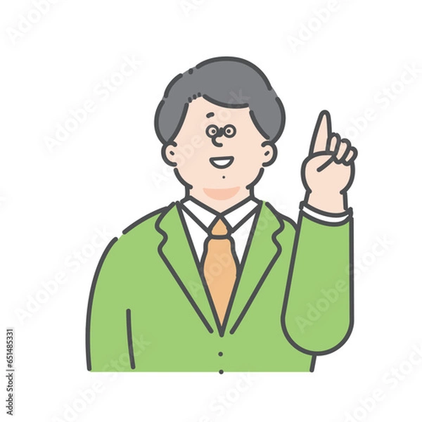 Fototapeta 男性のビジネスパーソンのイラスト