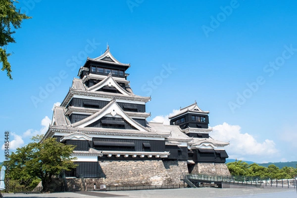 Obraz 青空に映える熊本城天守閣