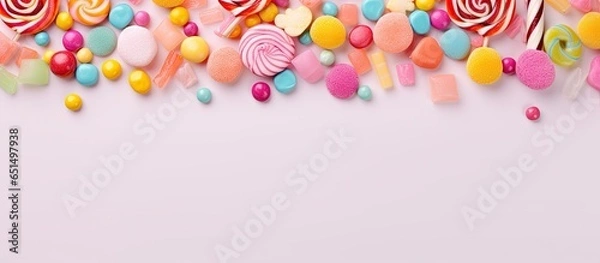 Fototapeta copy space image of with isolated sugar candy