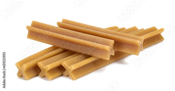 Obraz dog treats made from natural ingredients in the form of sticks of different colors